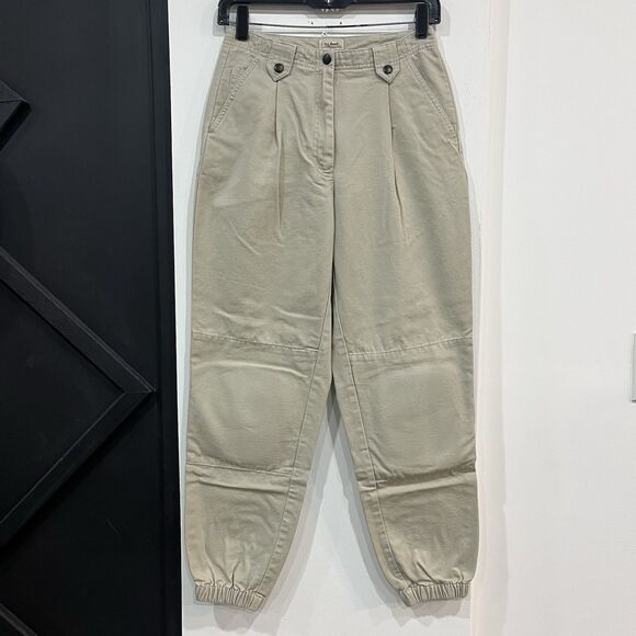 L.L. Bean Pants - L.L Bean Women’s Canvas Pleated Padded Knee Cotton Pants Size 4
